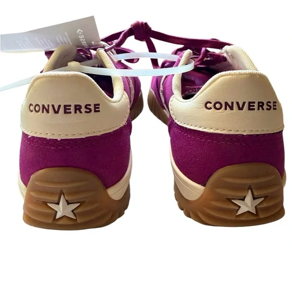Converse Magenta Sneakers with White and Tan Accents Size 7.5 W - Picture 6 of 6